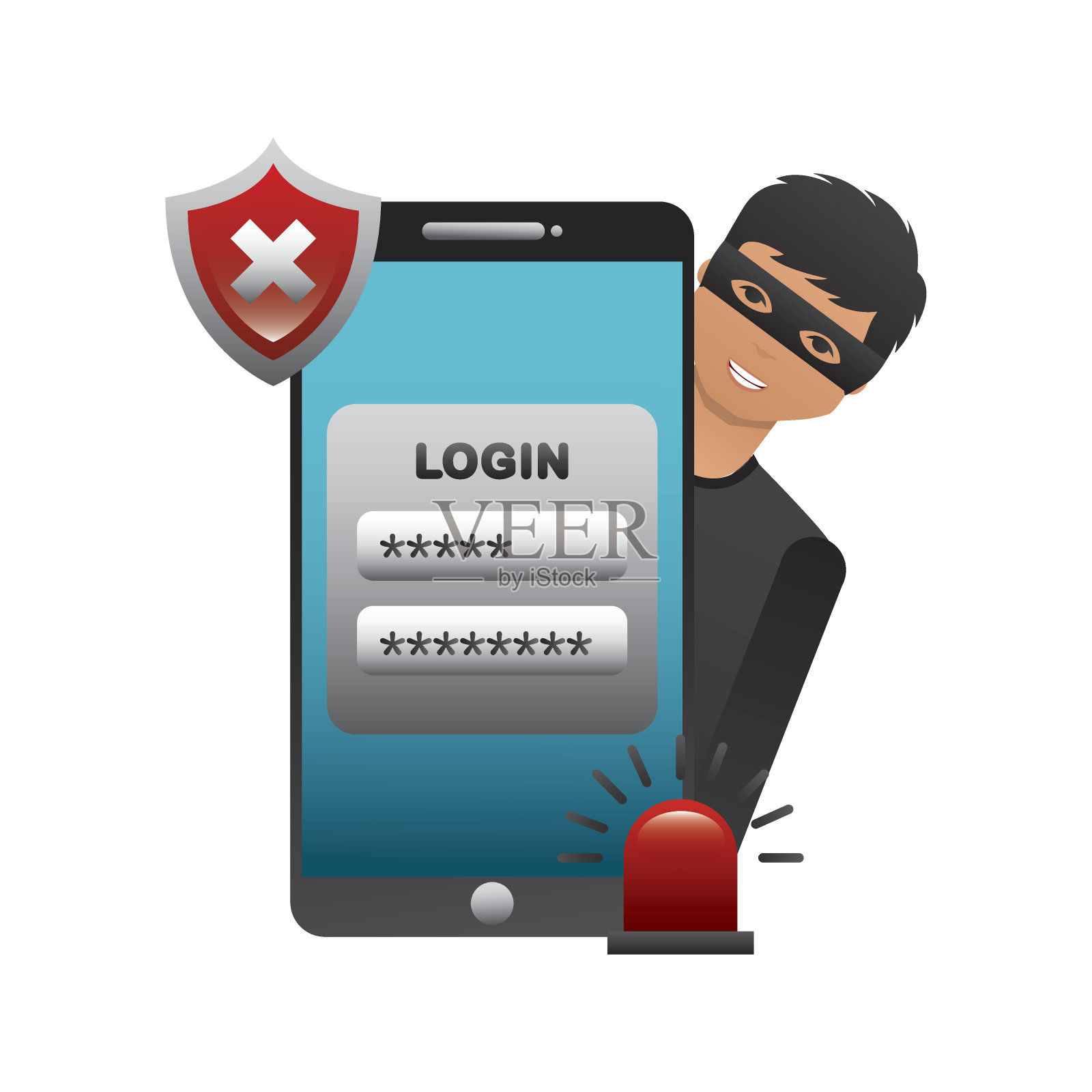 网络安全设计插画图片素材