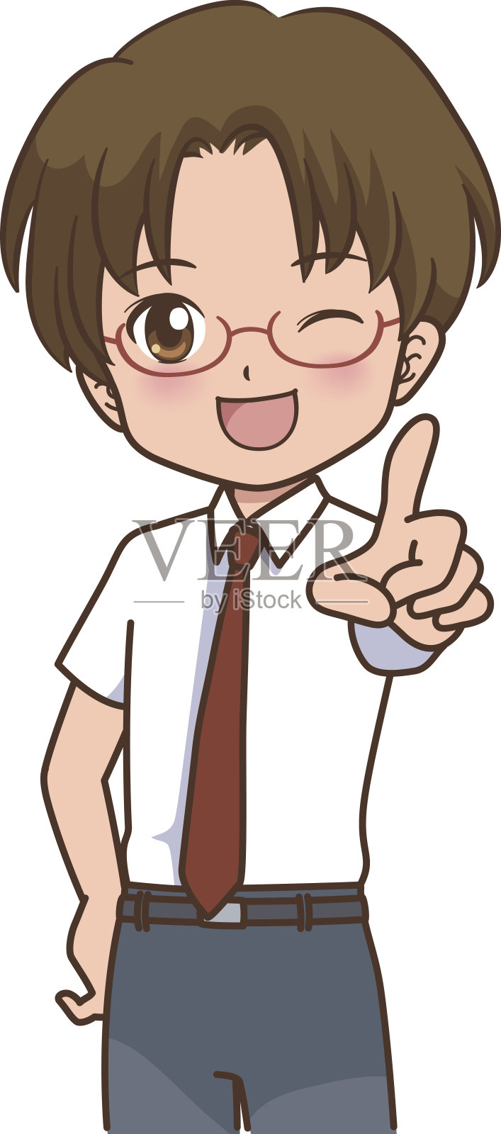 男孩的姿势设计元素图片