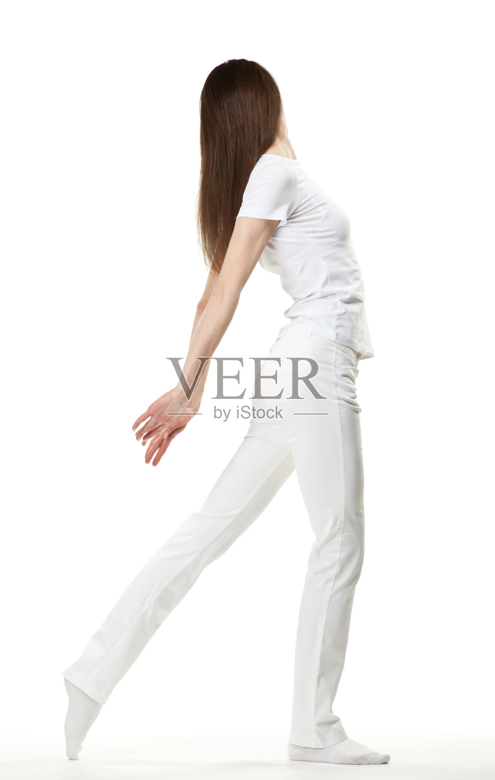 苗条的年轻女子锻炼身体照片摄影图片