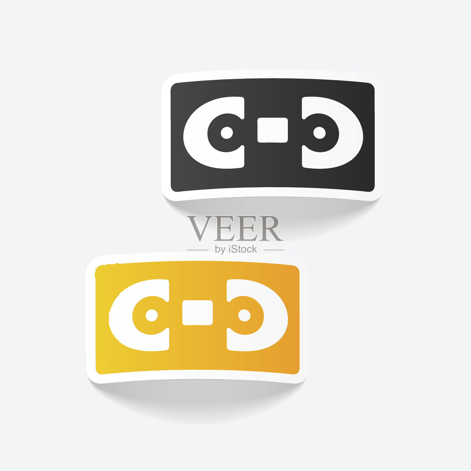 写实设计元素:录像带插画图片素材