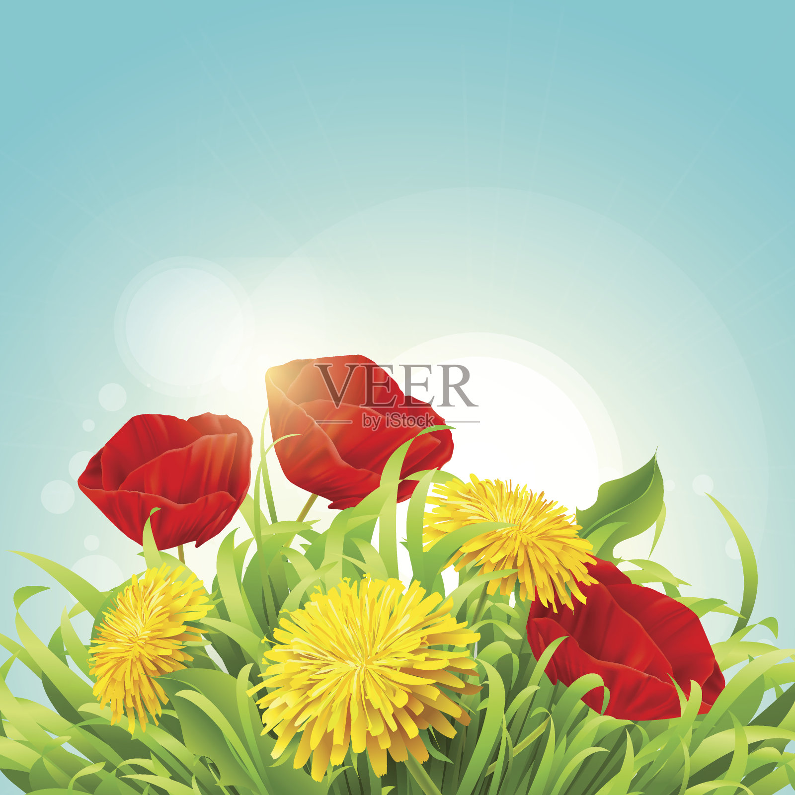 春天的背景插画图片素材