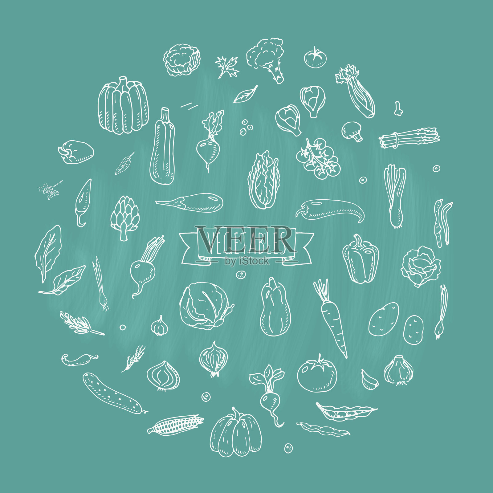 蔬菜图标设置插画图片素材