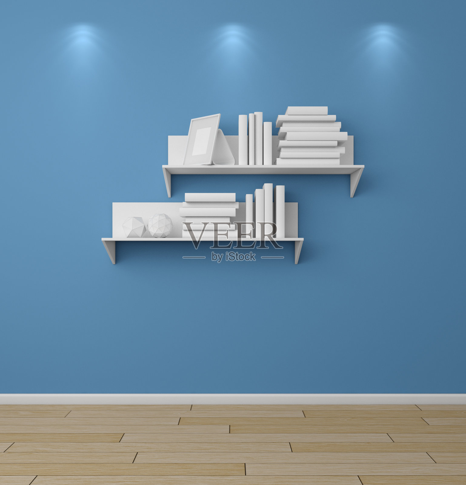 里面有书的书架。照片摄影图片