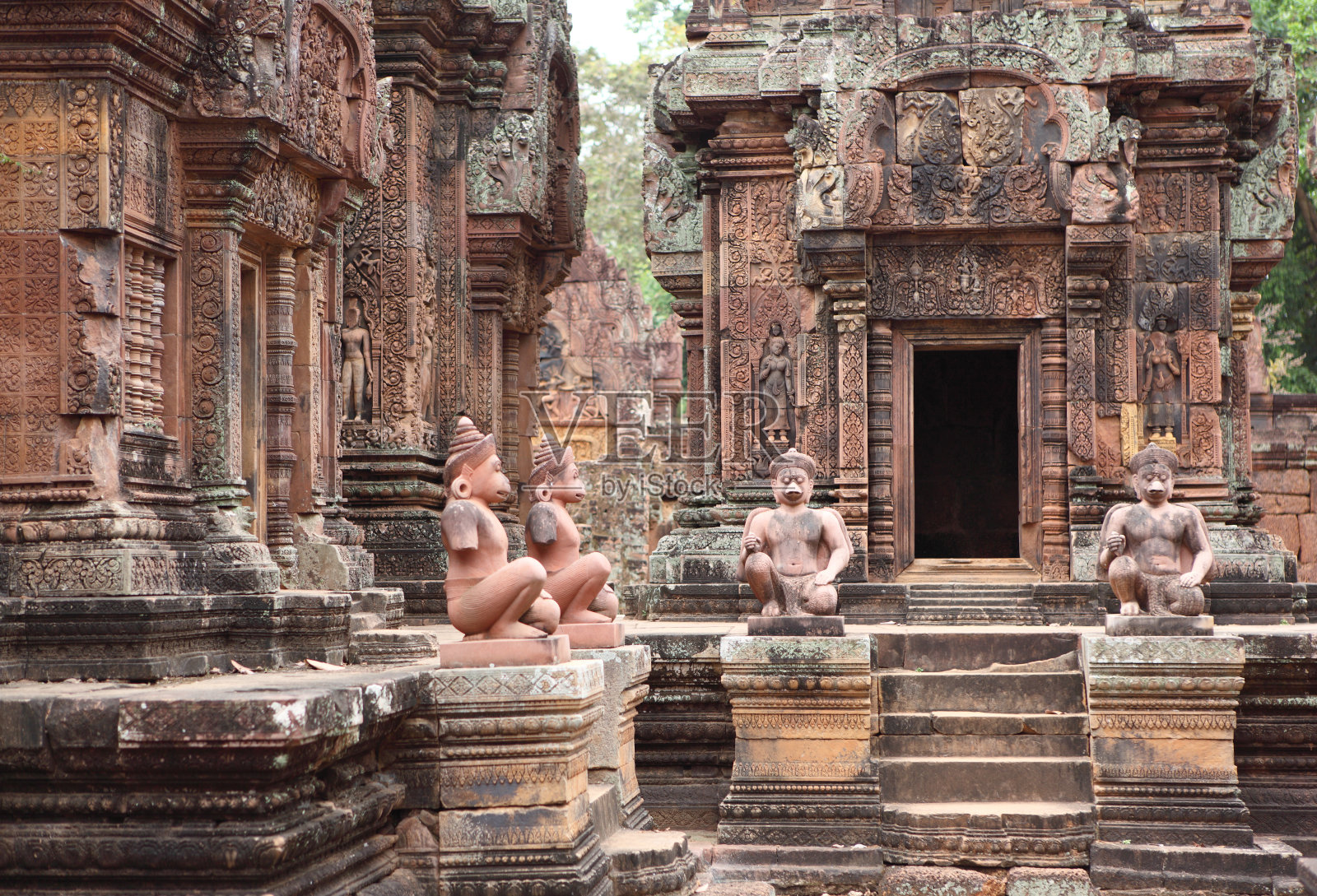 柬埔寨的Banteay Srei寺庙照片摄影图片