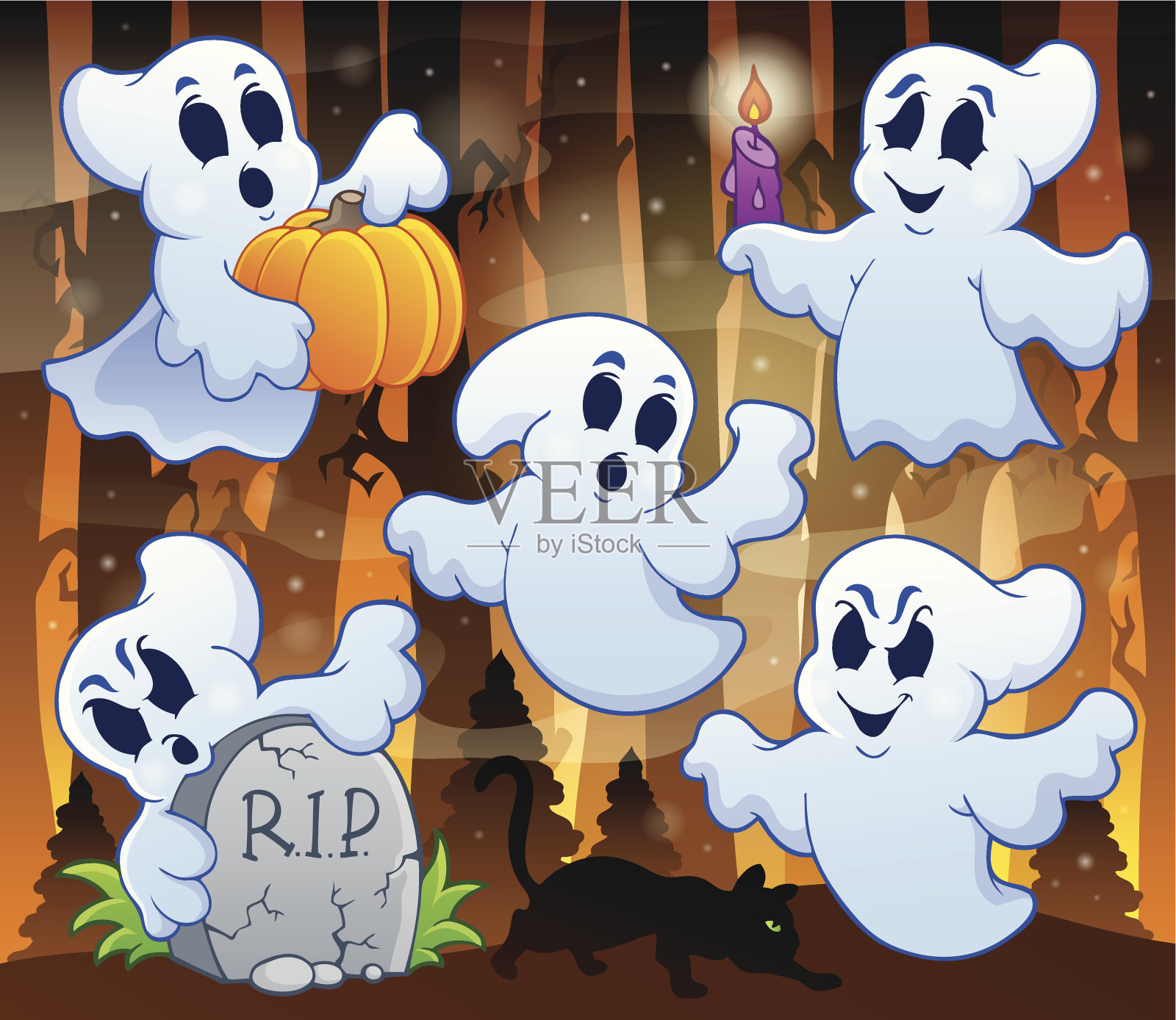 幽灵主题图像3插画图片素材