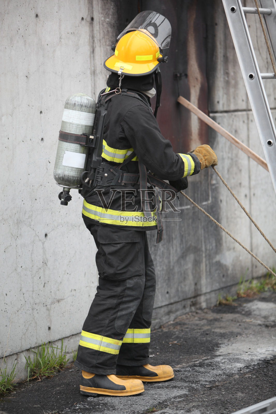 消防员用梯子照片摄影图片