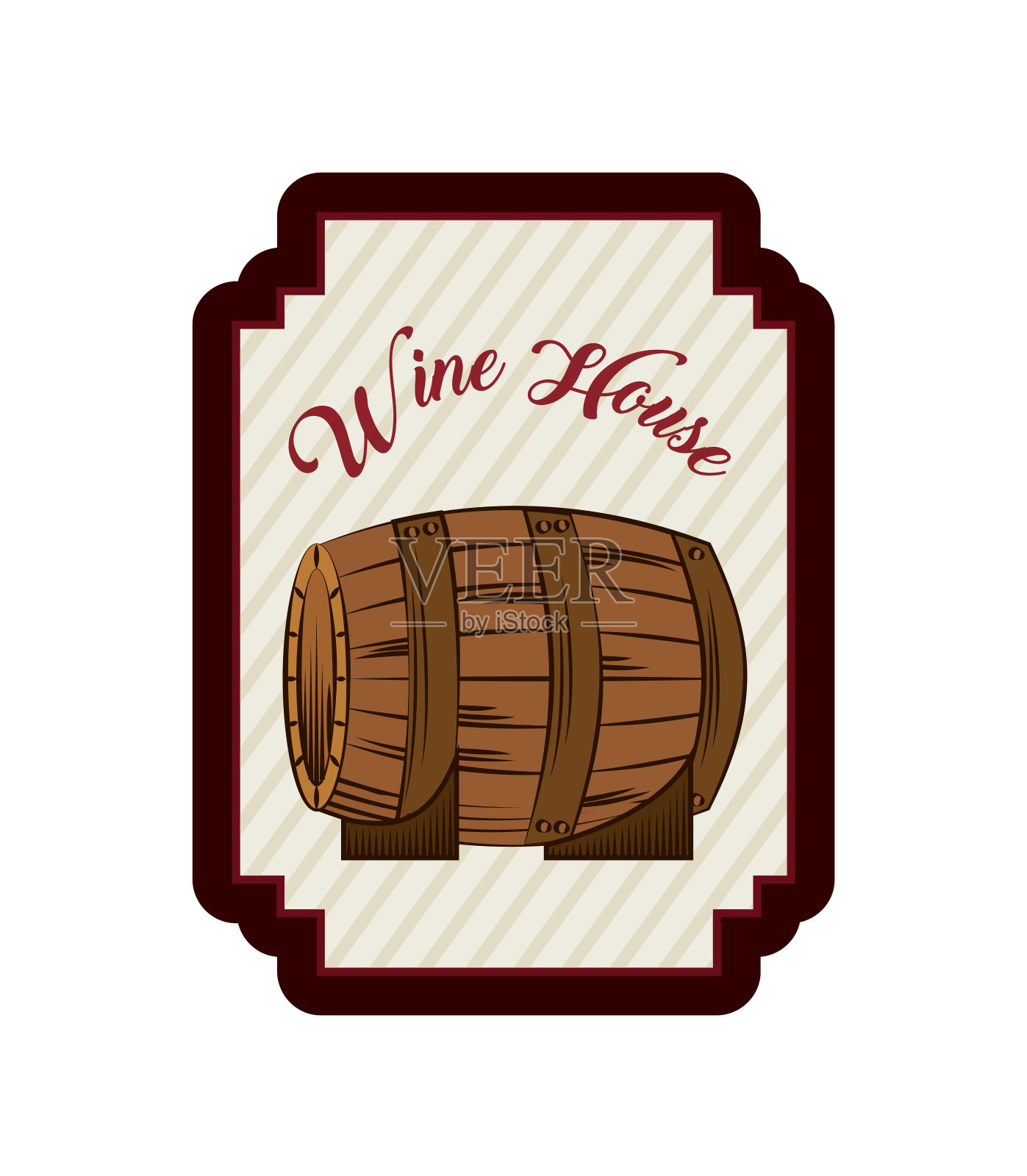 葡萄酒的房子设计插画图片素材