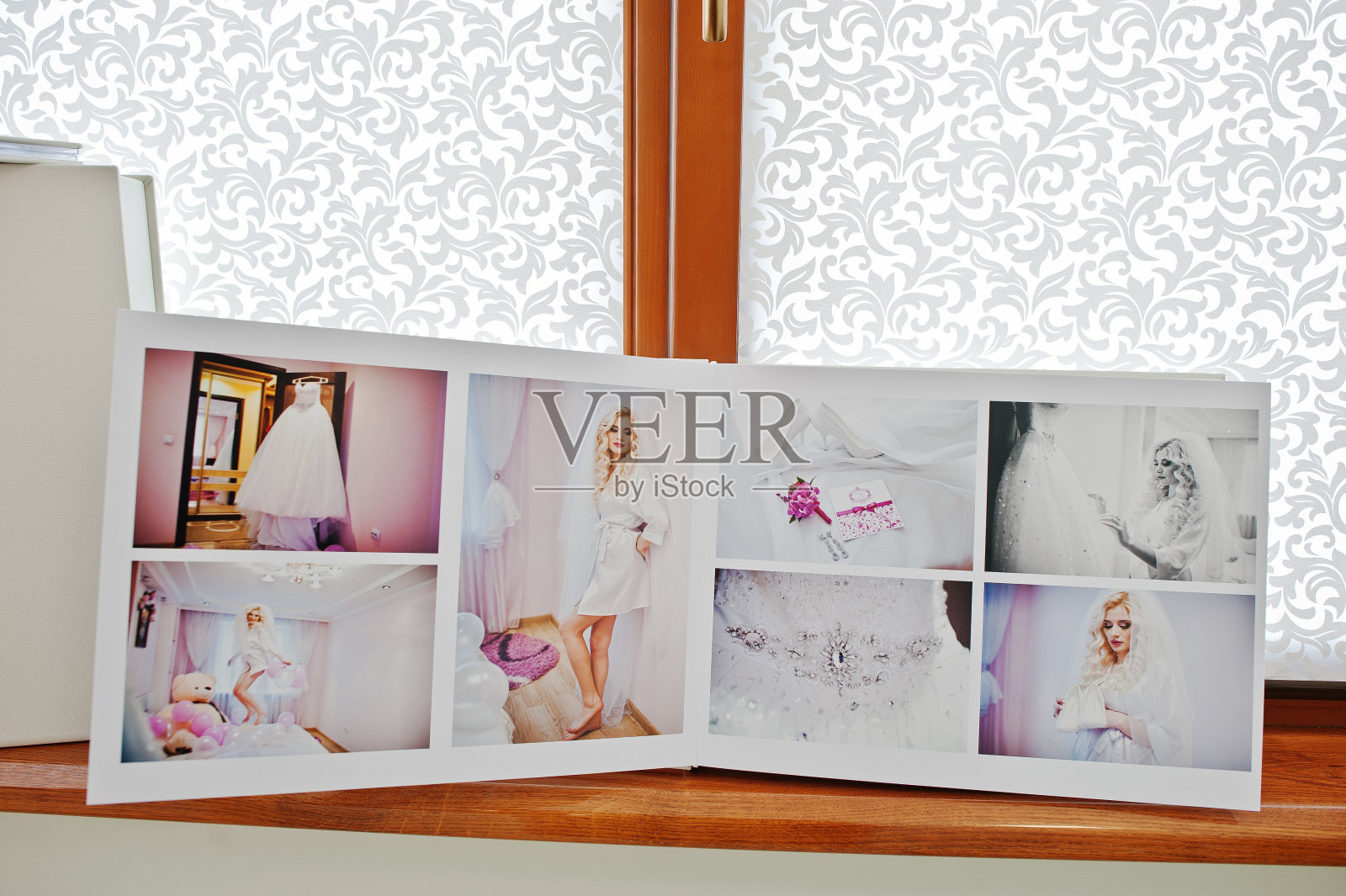 页与照片的婚礼书和相册照片摄影图片