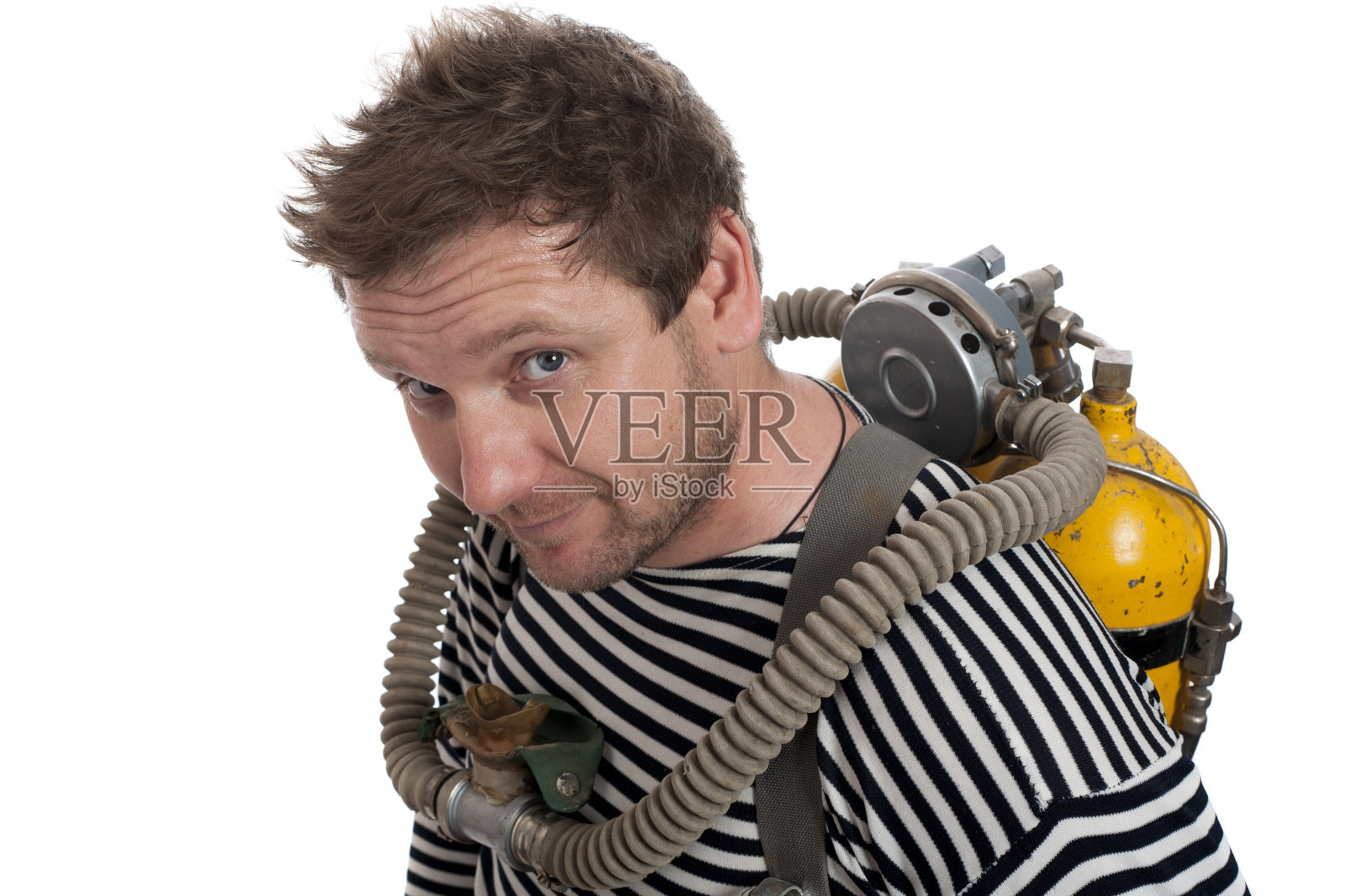 老式的潜水员照片摄影图片