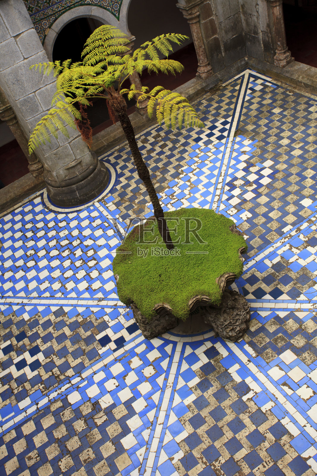 辛特拉的佩纳国家宫殿。葡萄牙照片摄影图片