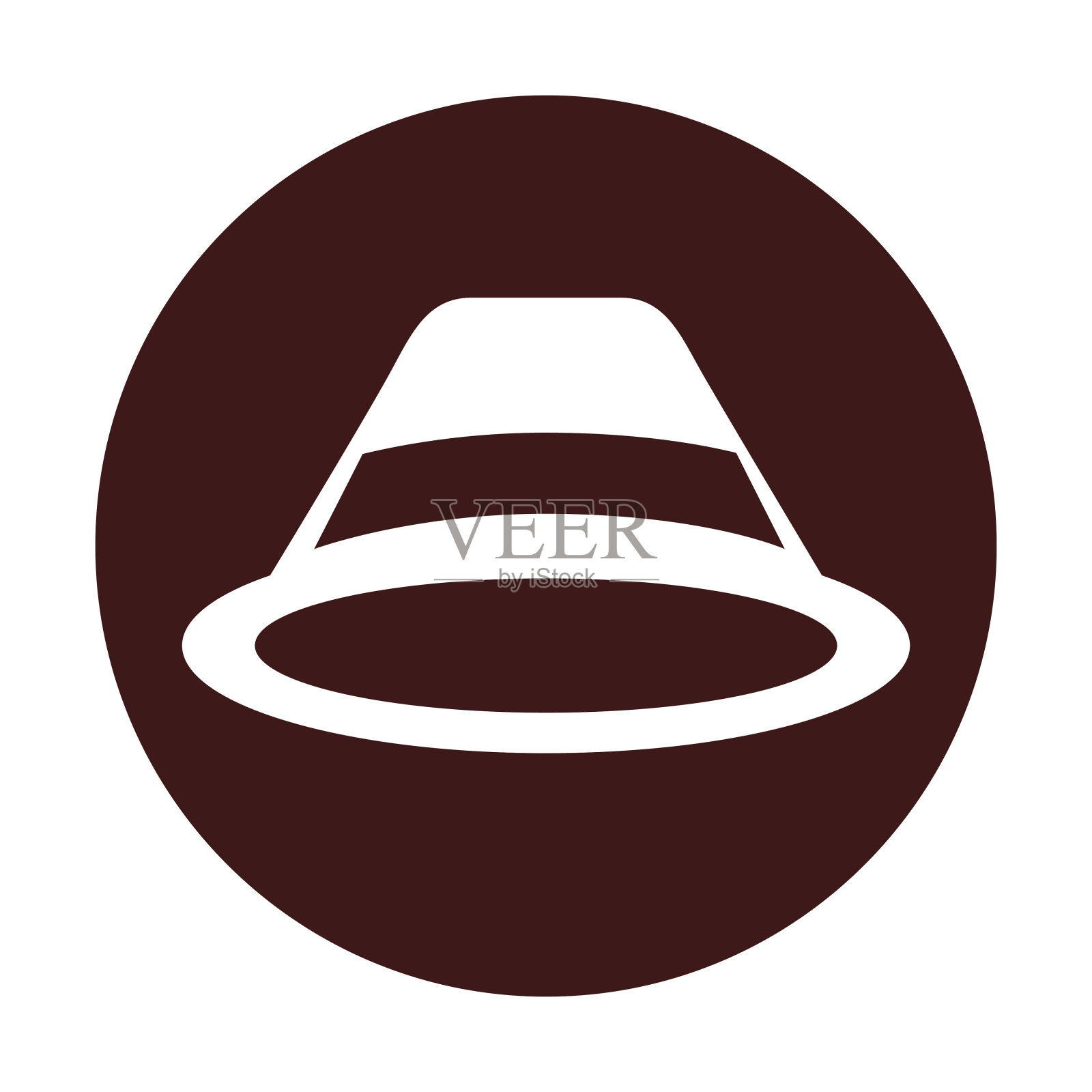 旅游帽孤立的图标设计元素图片