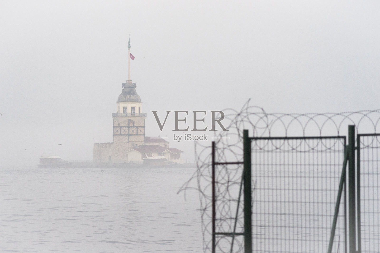 Salacak的大雾清晨，Üsküdar照片摄影图片