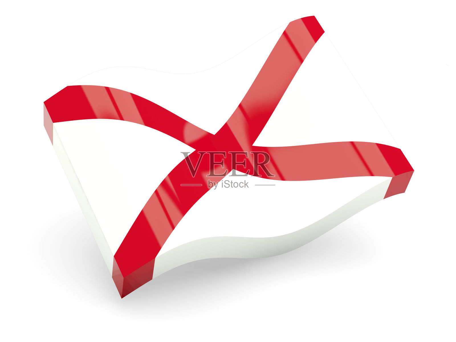 阿拉巴马州的旗帜，美国的波浪图标照片摄影图片