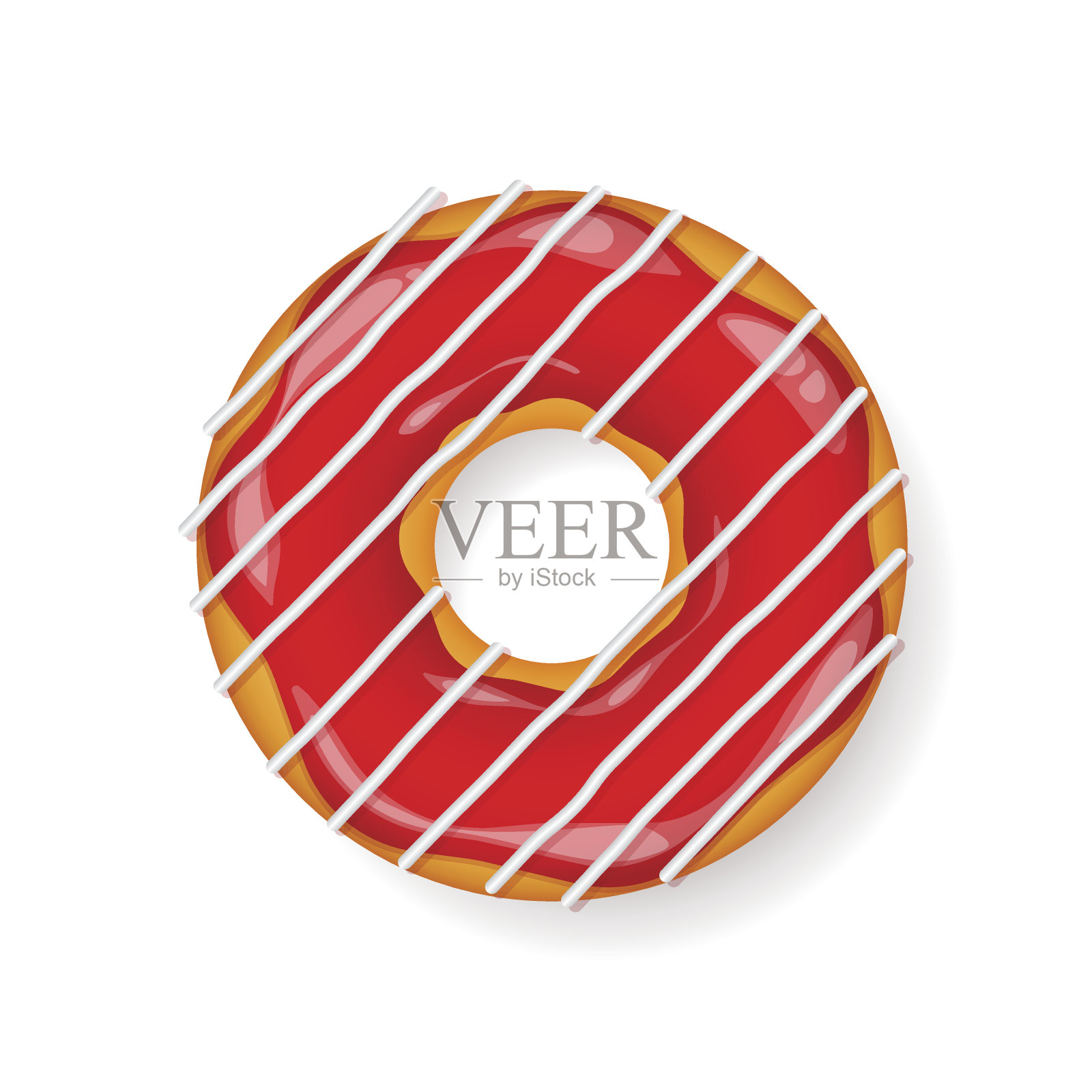 甜甜圈，奶油贝格。饼干,饼干蛋糕。甜的甜点。与糖,焦糖。美味的早餐。烹饪。Cafateria食品、零食。咖啡店。矢量图设计元素图片