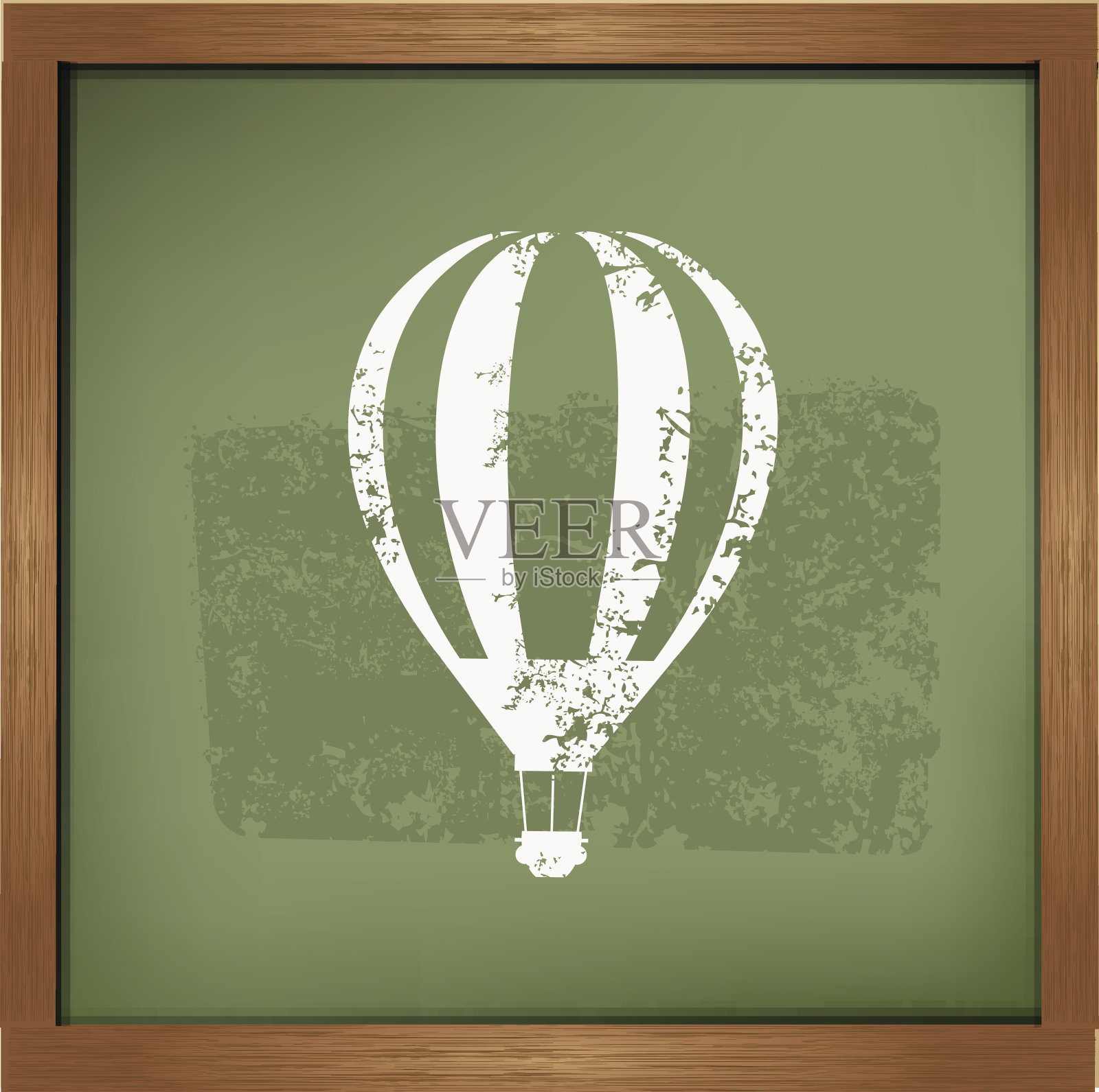 气球设计的黑板背景，干净的矢量插画图片素材