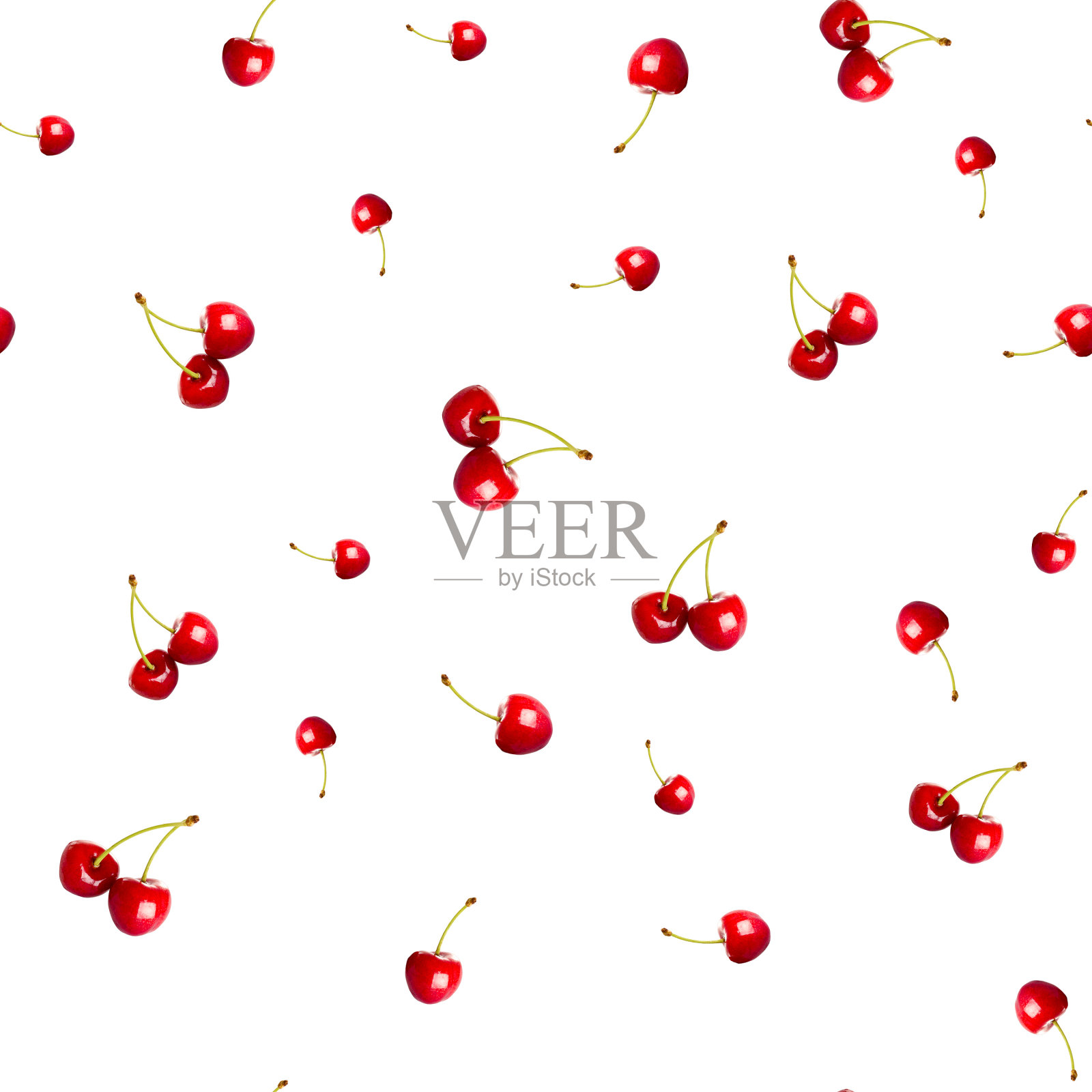 无缝图案樱桃浆果照片摄影图片