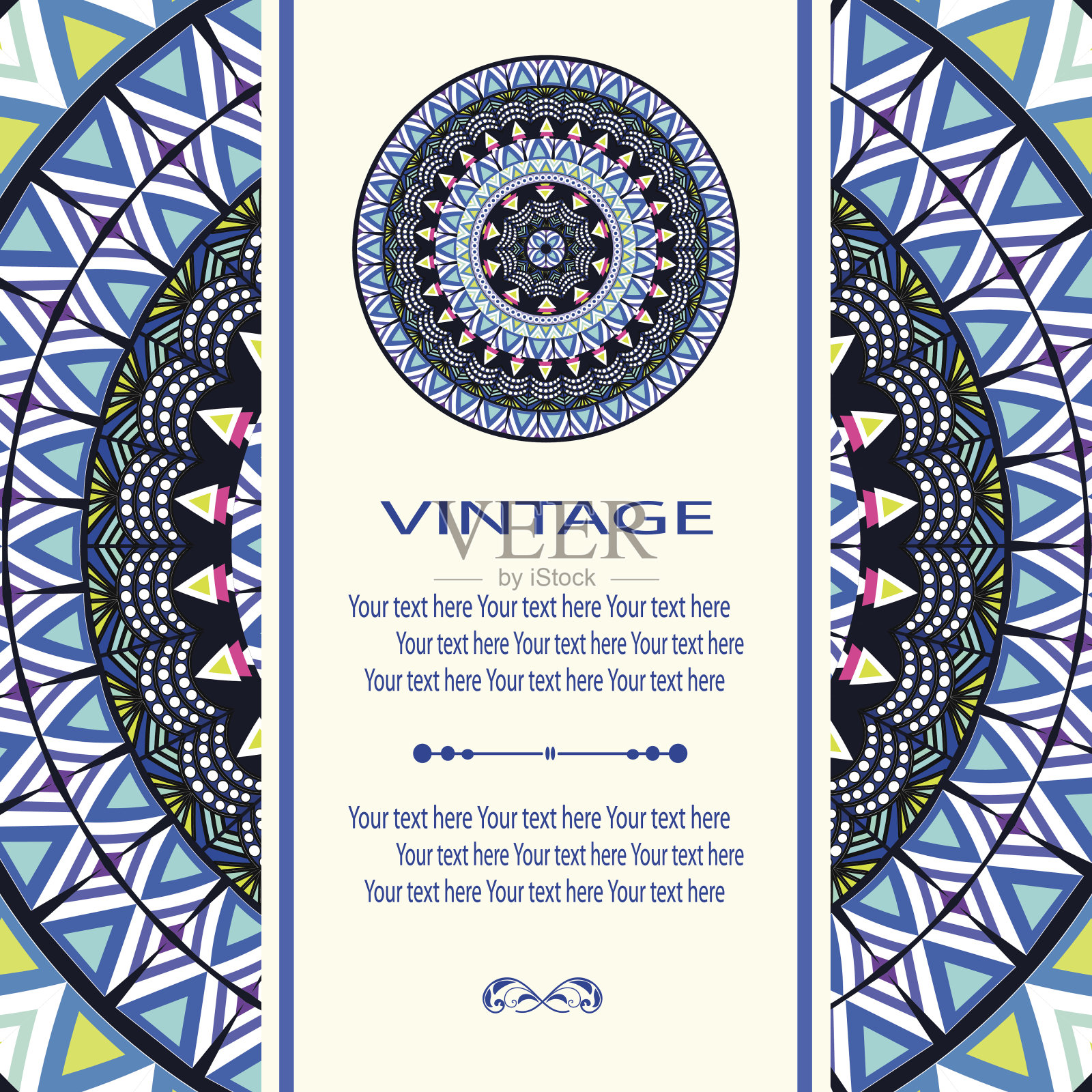 邀请曼荼罗card4插画图片素材