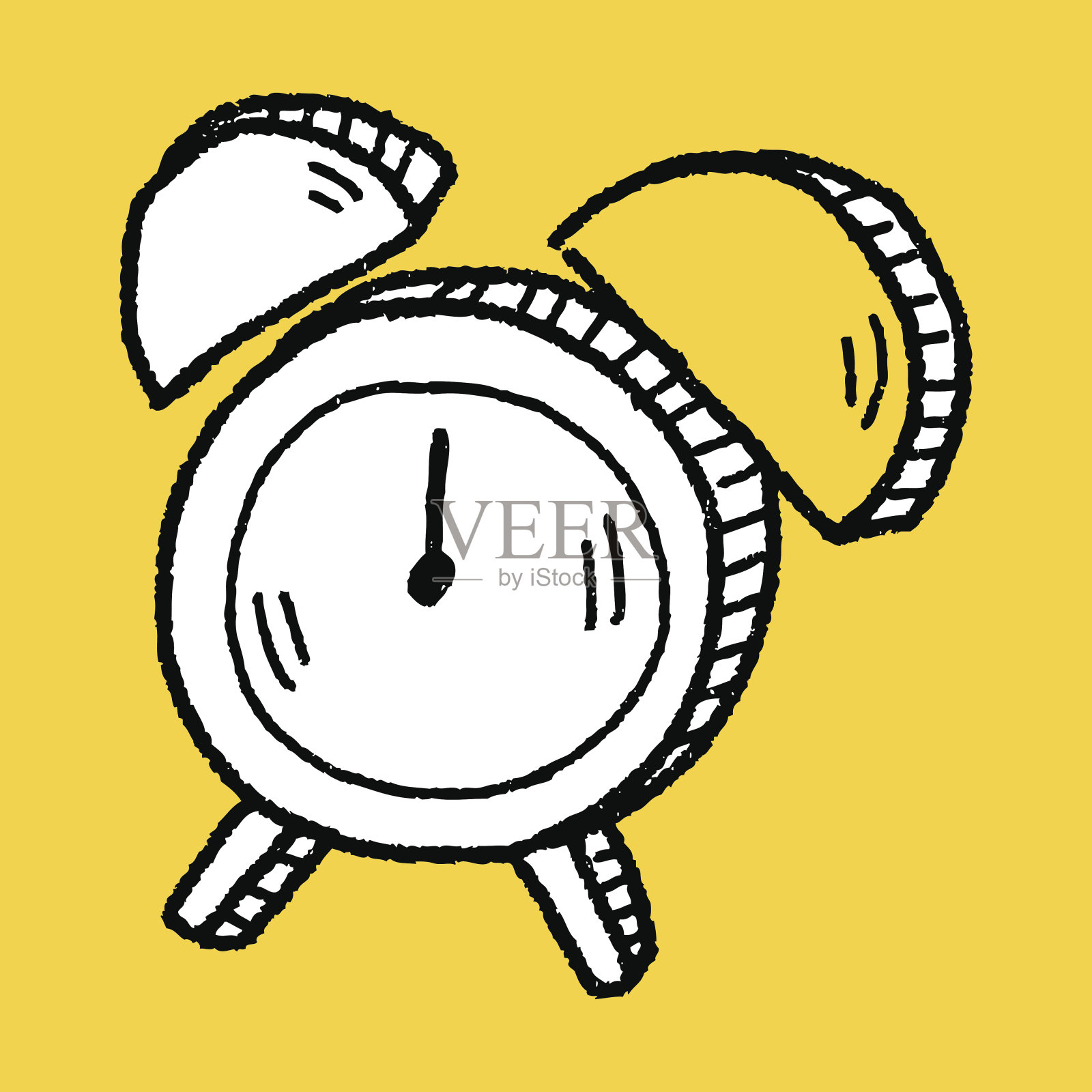 涂鸦的闹钟插画图片素材