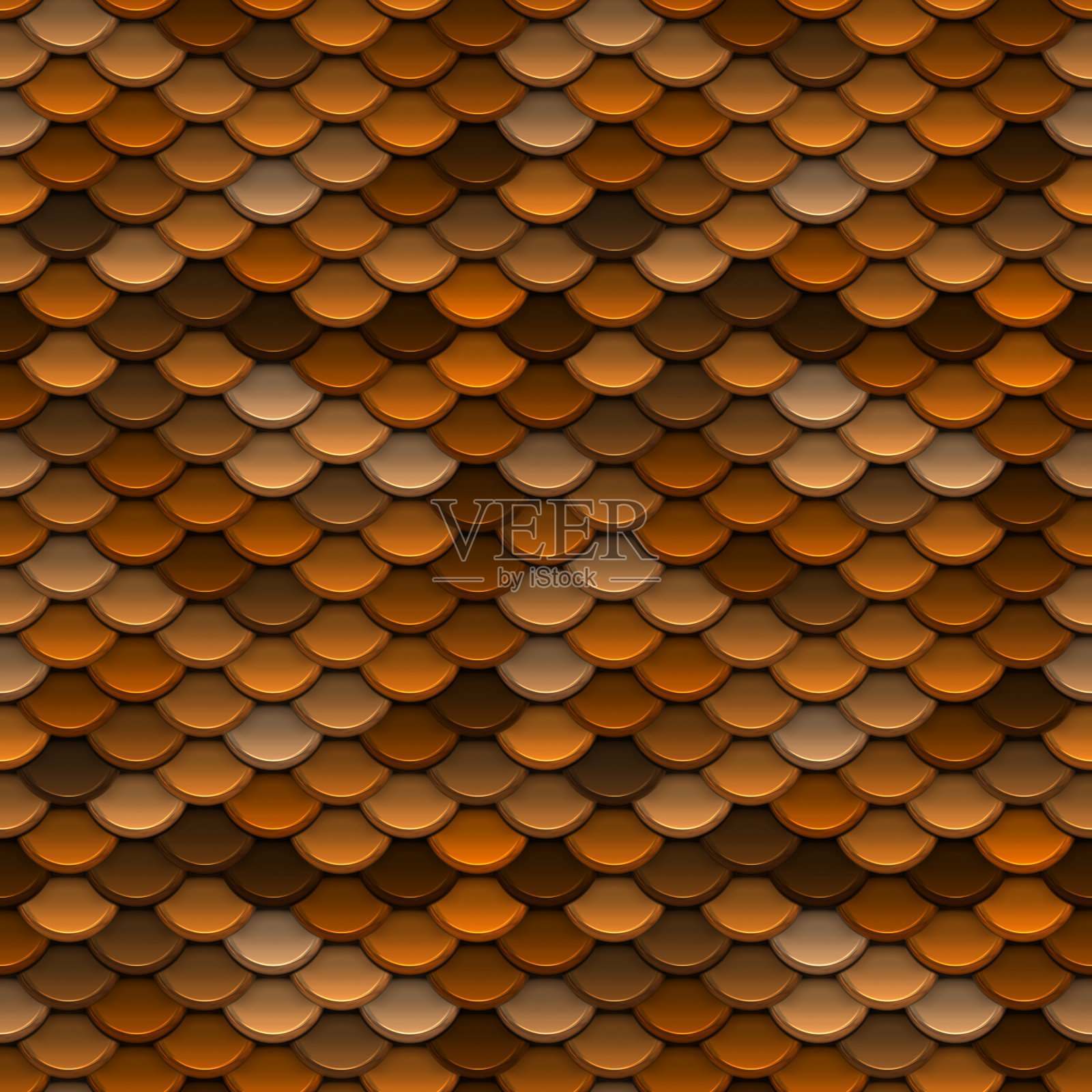 金橙色鳞片无缝图案照片摄影图片