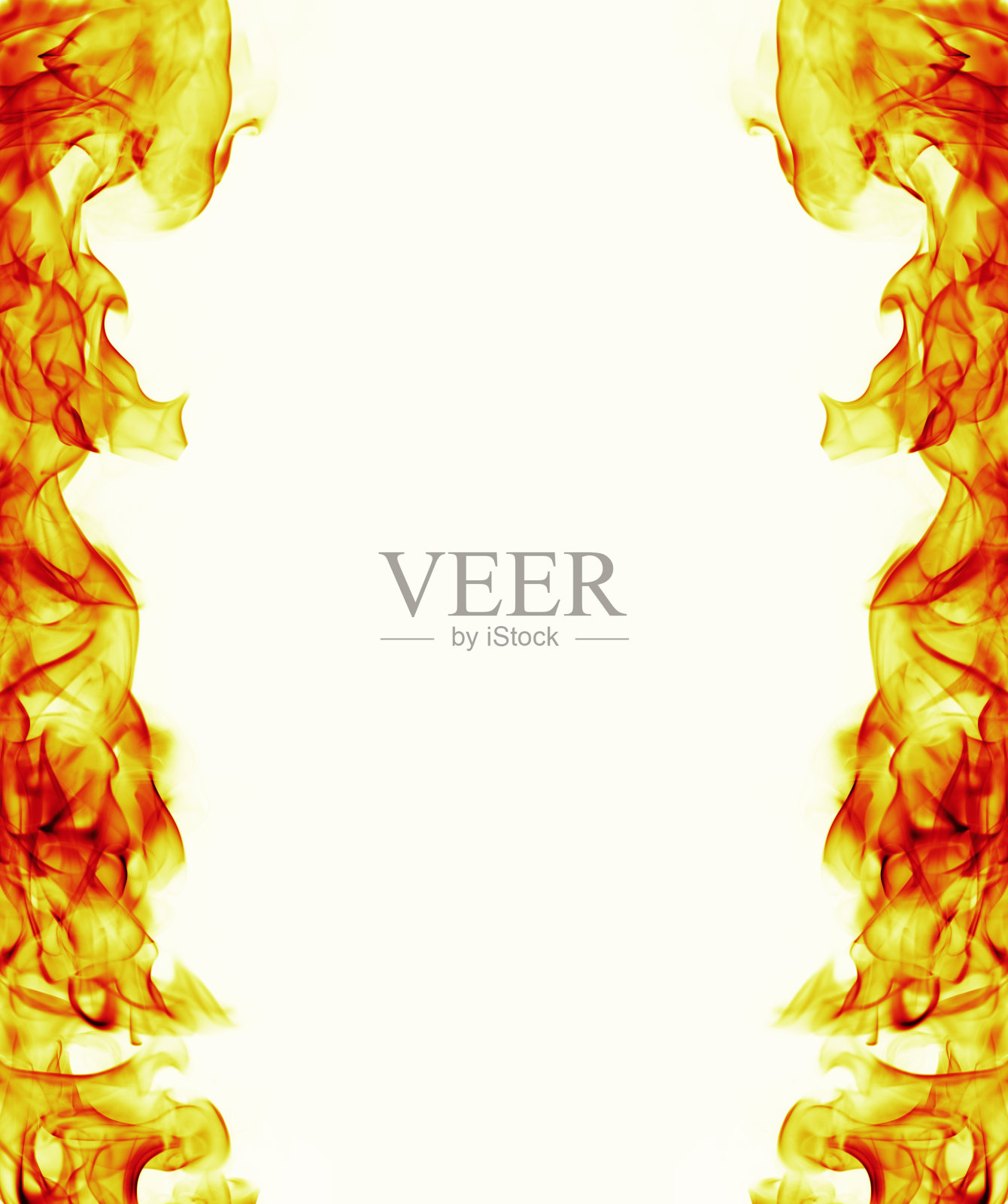 燃烧的火焰框架在白色的背景照片摄影图片