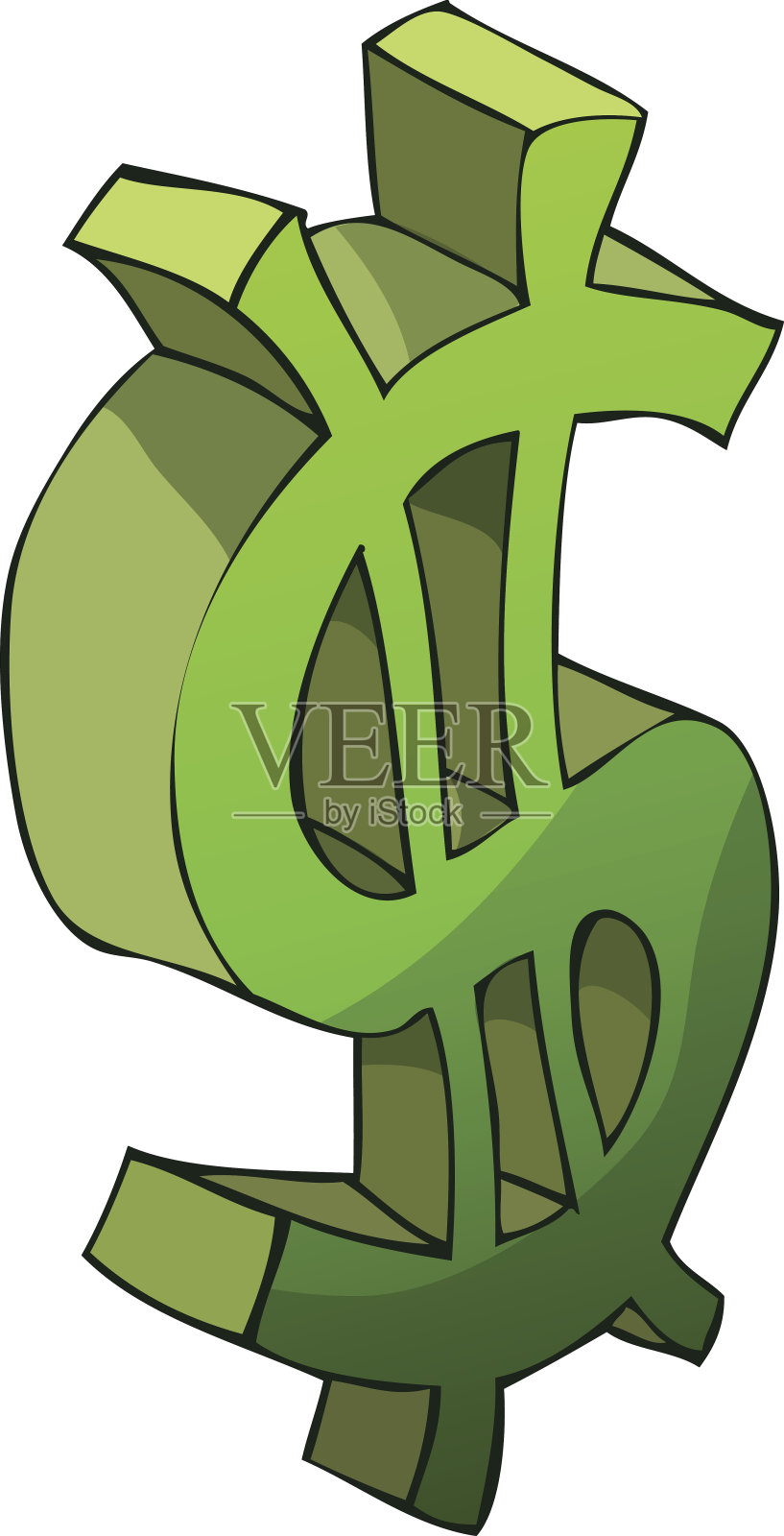 美元符号，矢量插图。插画图片素材