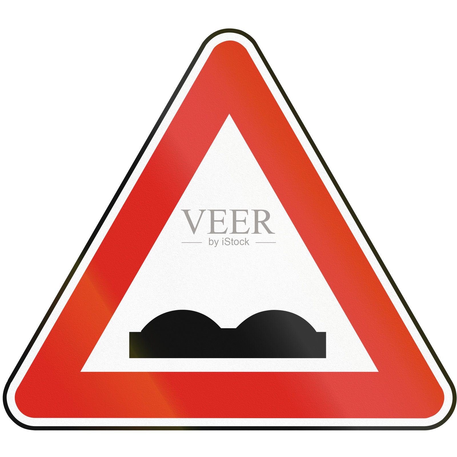 在斯洛伐克使用的路标-不平的地方设计元素图片