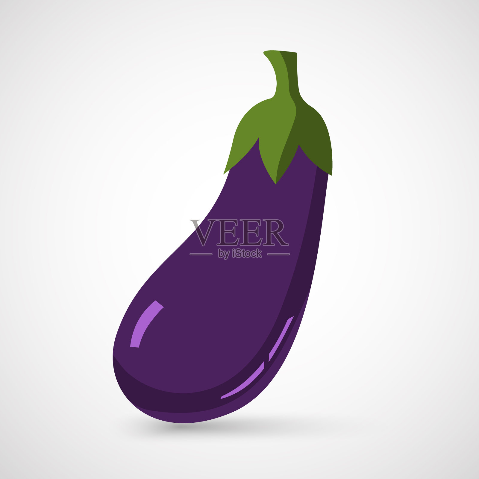 一个孤立的载体茄子插图设计元素图片