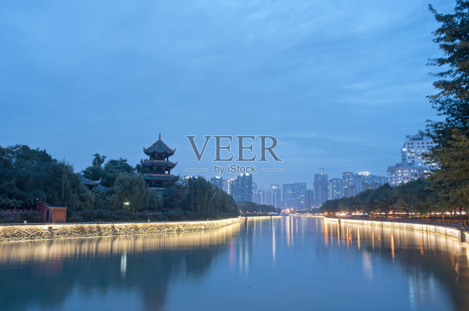 王江楼之夜，中国成都照片摄影图片