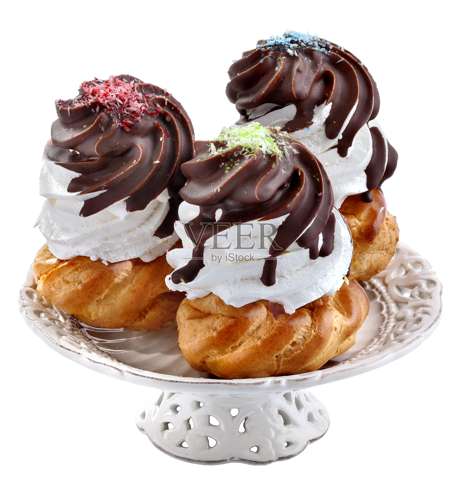 蛋奶糊馅的糕点照片摄影图片