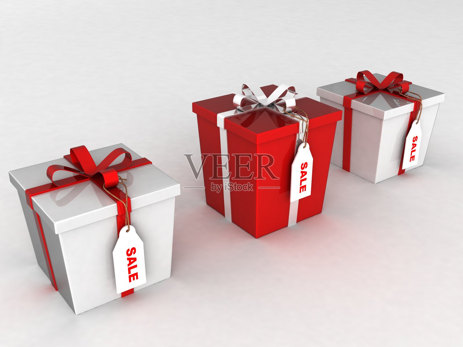 圣诞盒特价标签照片摄影图片