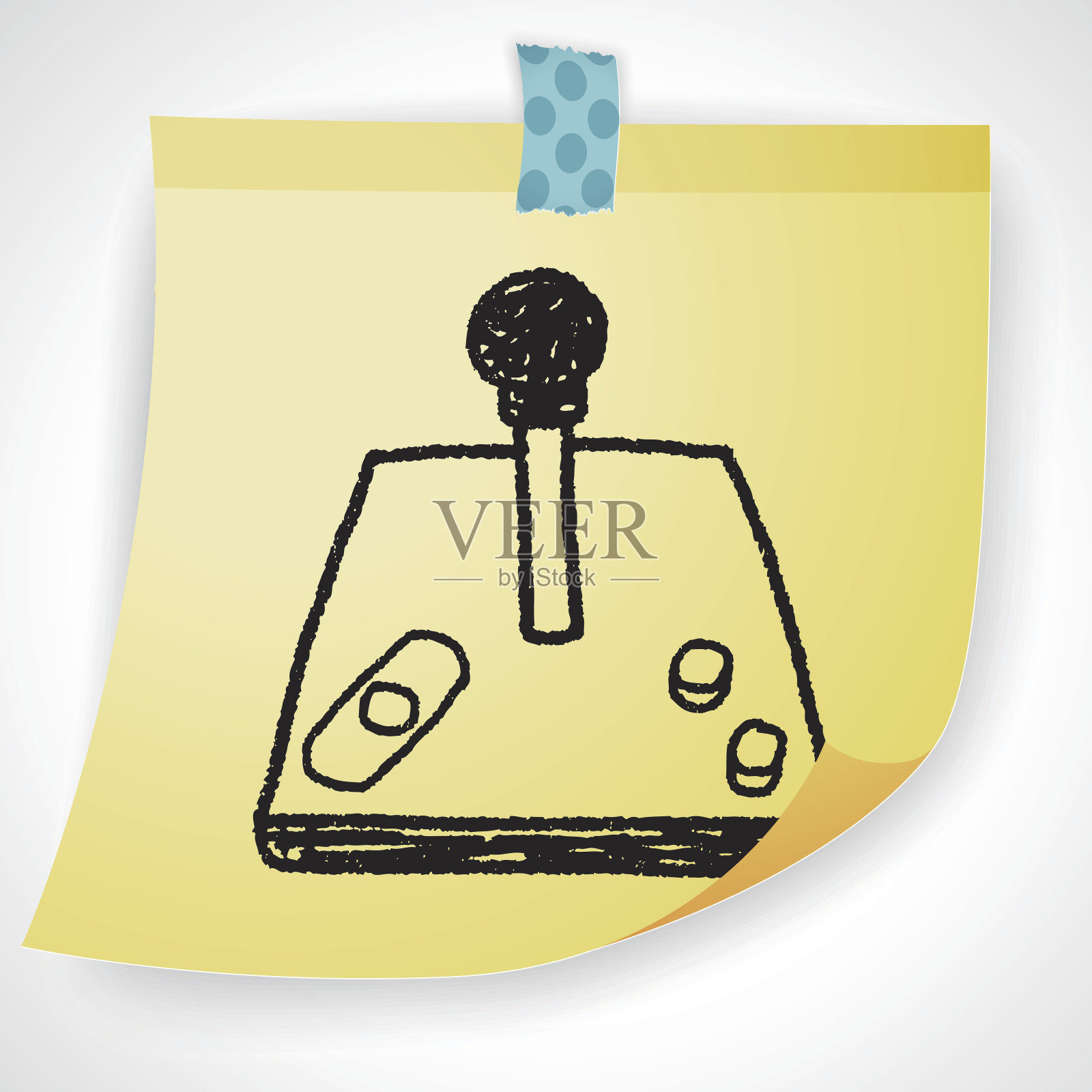 涂鸦操纵杆插画图片素材