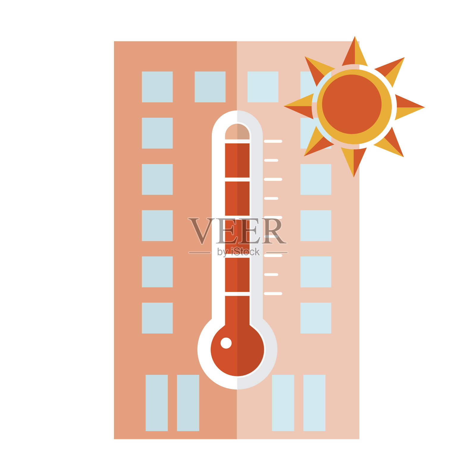 温度计图标,矢量图插画图片素材