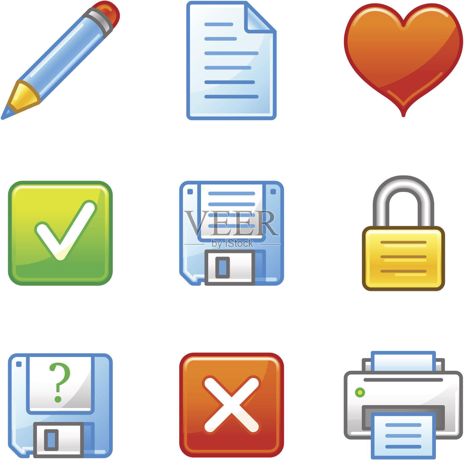 文档网页图标，阿尔法系列图标素材