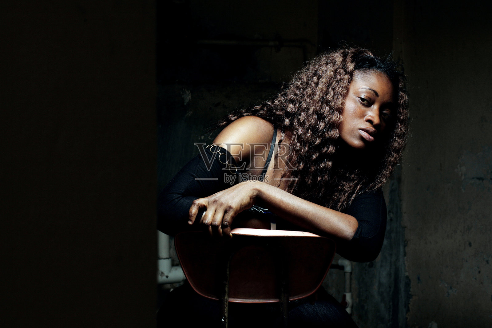 加勒比海地区的女人照片摄影图片