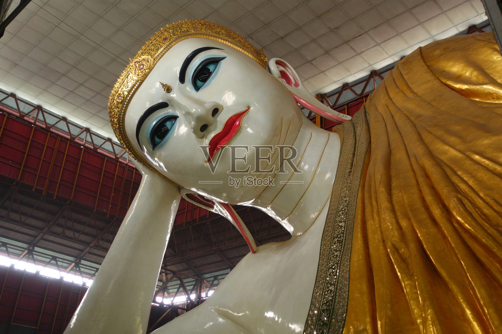 缅甸仰光卧佛雕像照片摄影图片