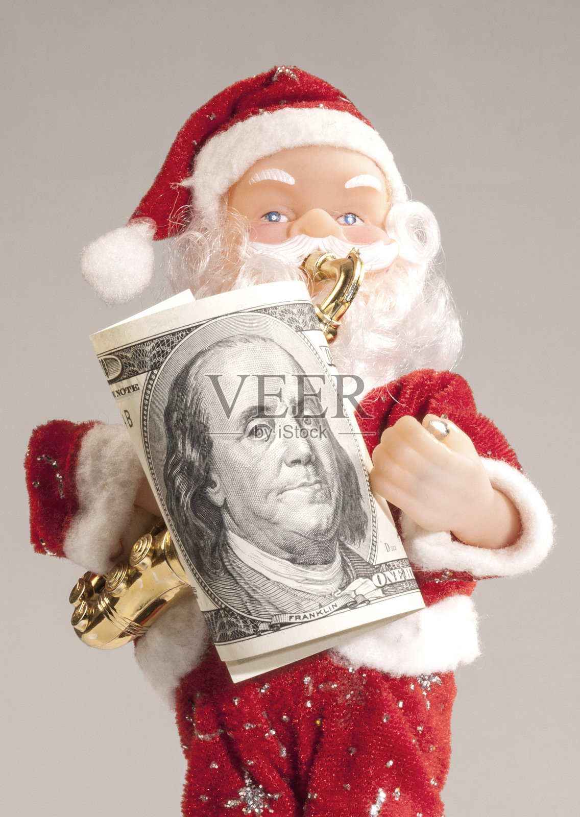 美元圣诞老人 - 圣诞节购物概念照片摄影图片
