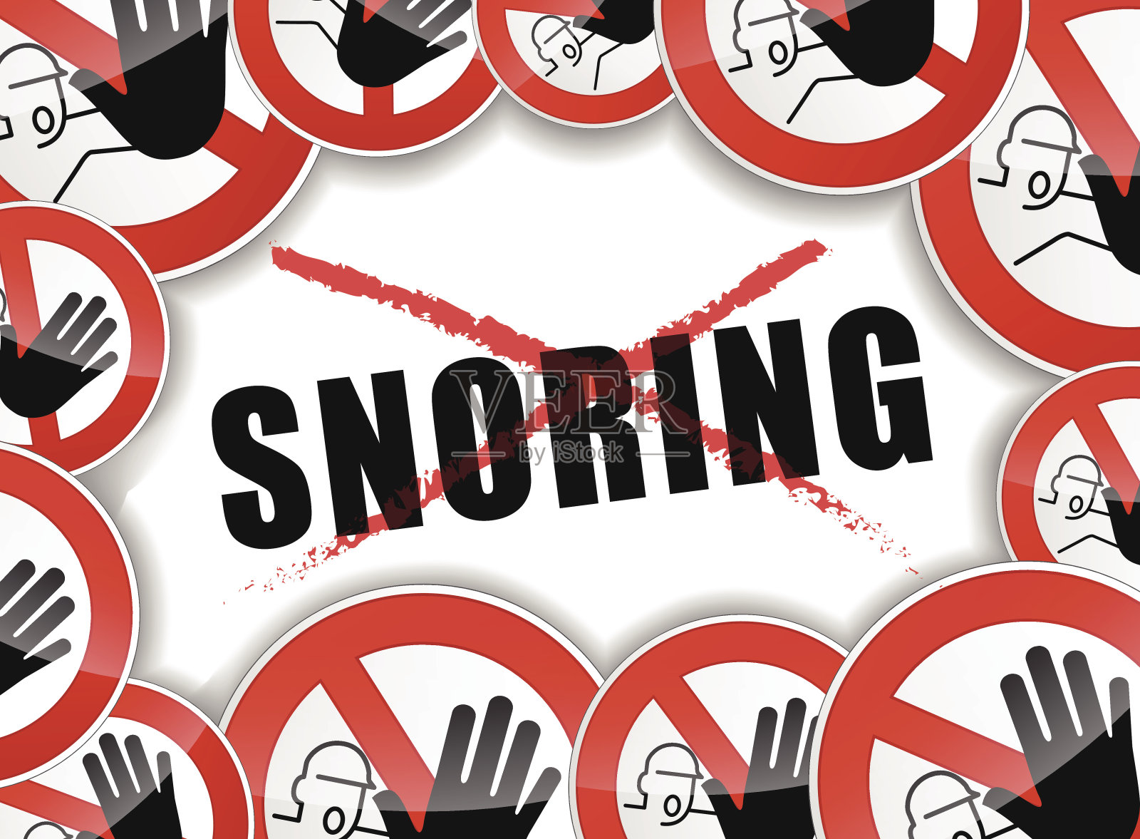 没有打鼾插画图片素材