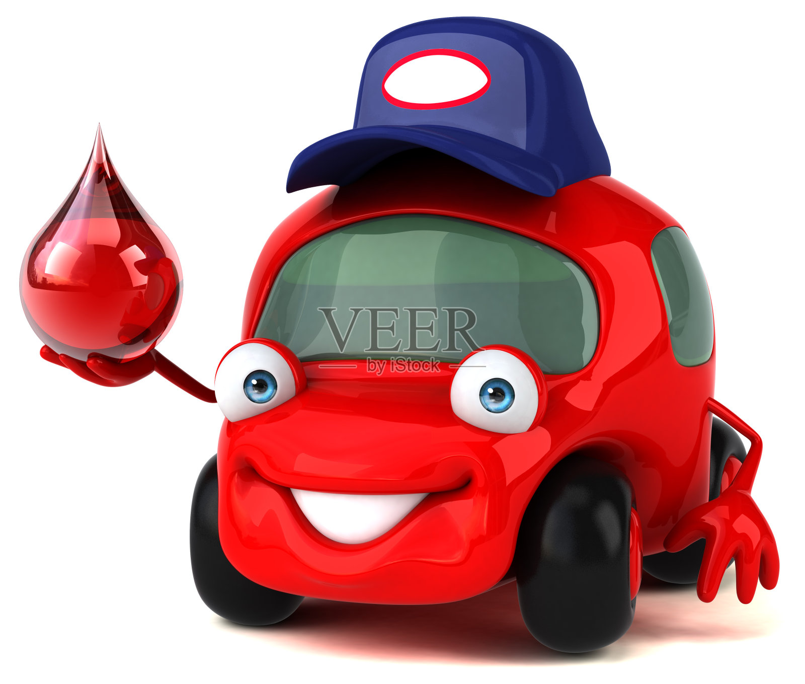 有趣的汽车- 3D插图照片摄影图片