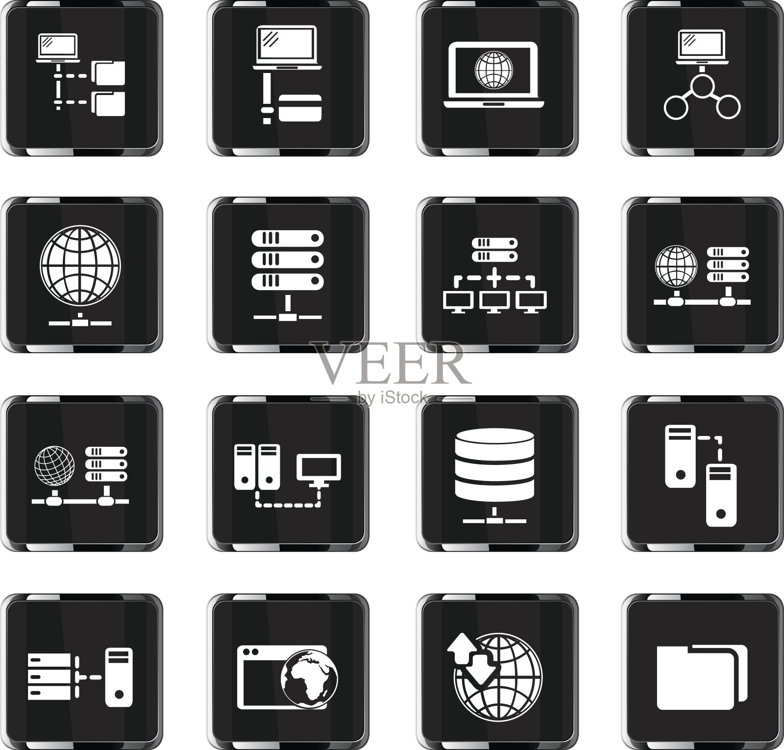 服务器图标设置图片-商业图片-正版原创图片下载购买-Veer图库