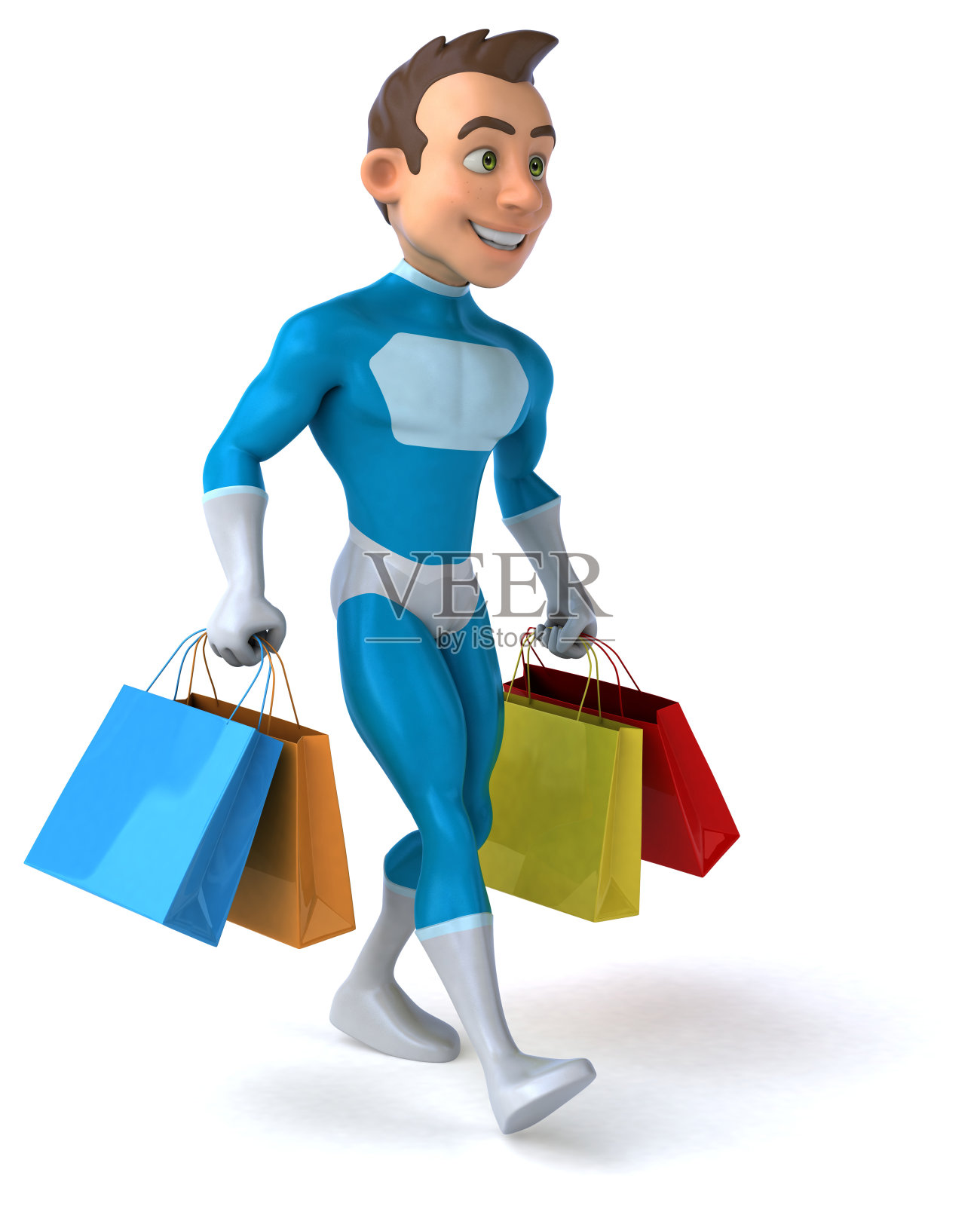 有趣的超级英雄插画图片素材