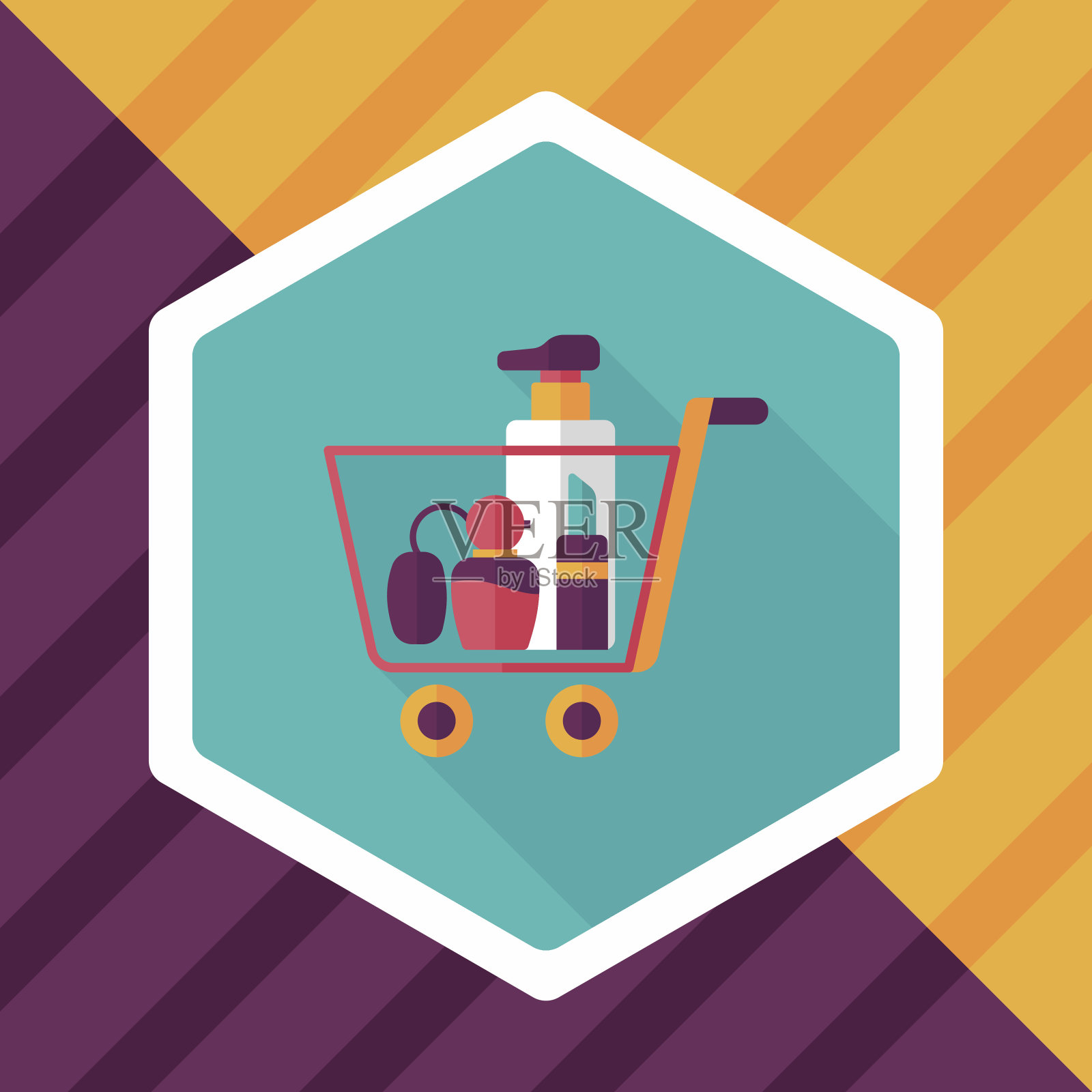 购物时的香水和口红，抹上长眼影，第10集插画图片素材