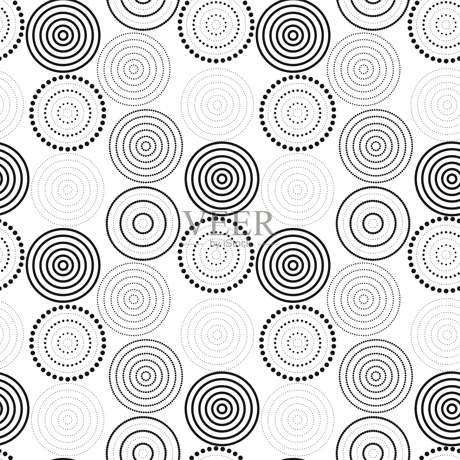 抽象无缝背景制作的环插画图片素材