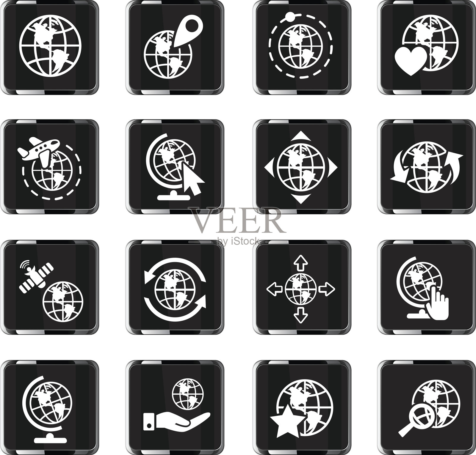 地球仪图标设置图标素材