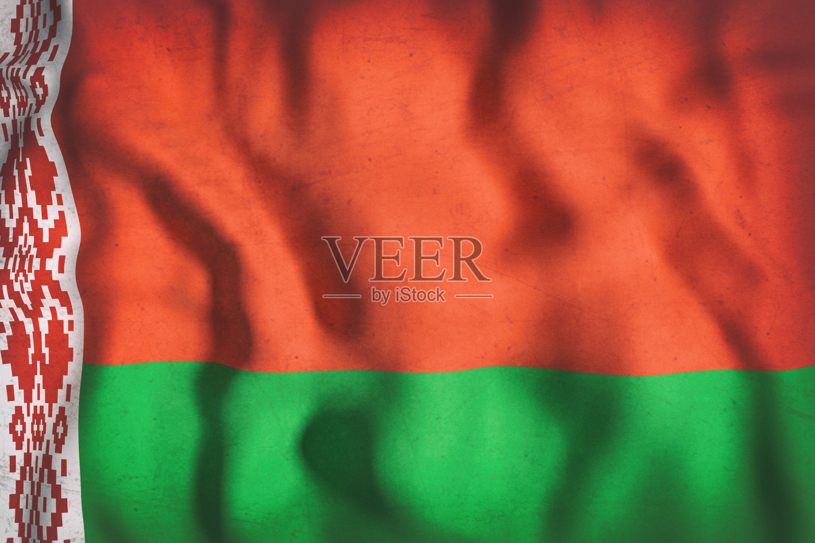 白俄罗斯国旗挥舞着照片摄影图片