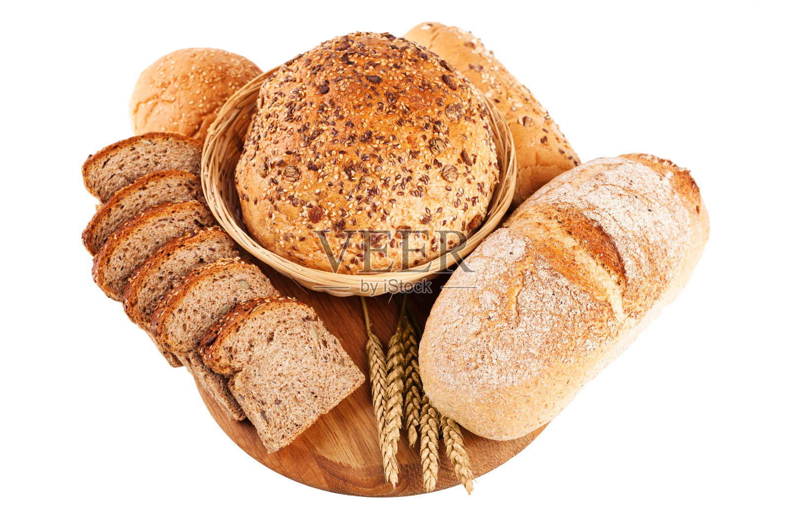 各种各样的面包照片摄影图片