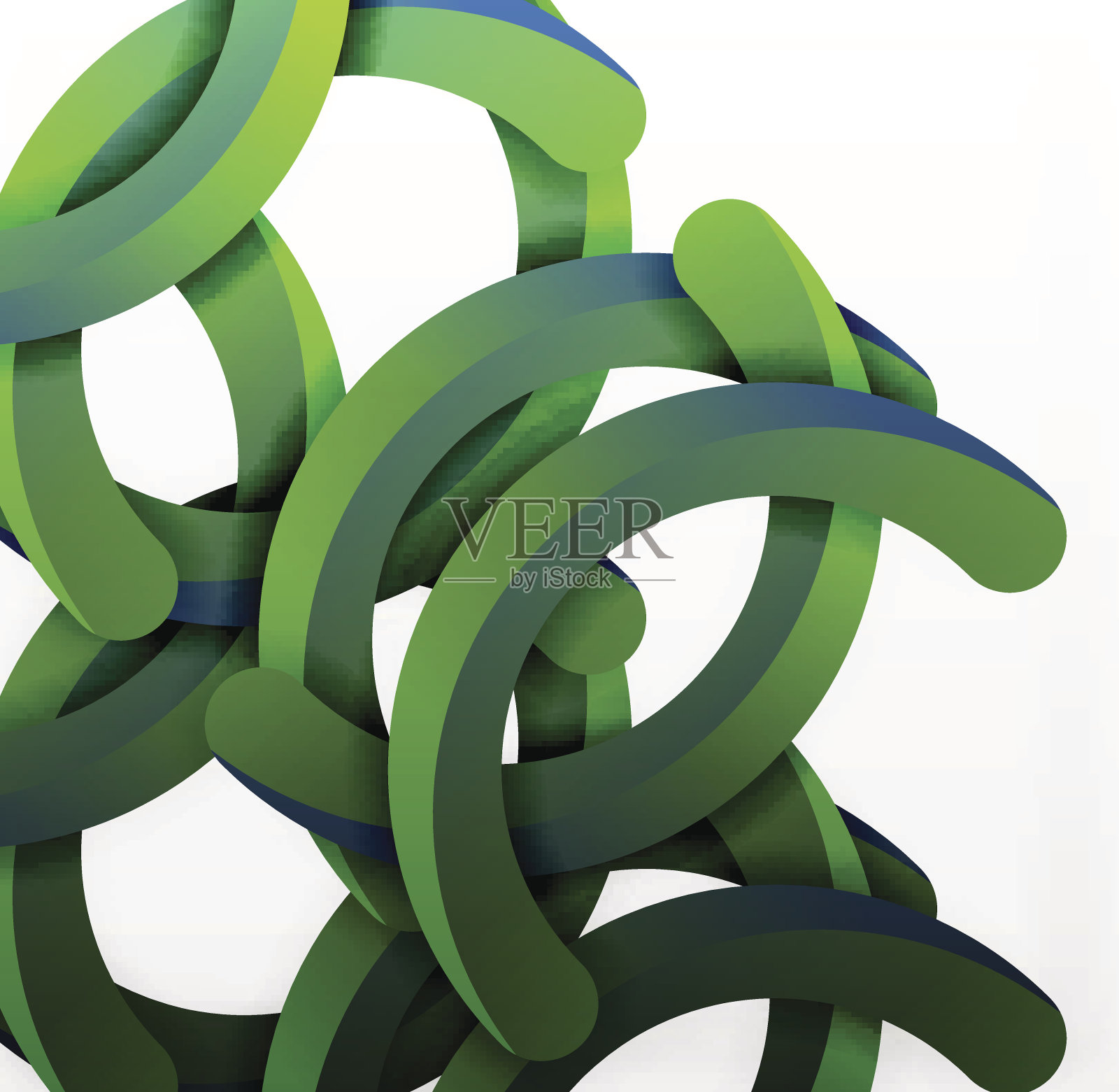 现代3d几何风格背景，拱形圆形线条插画图片素材