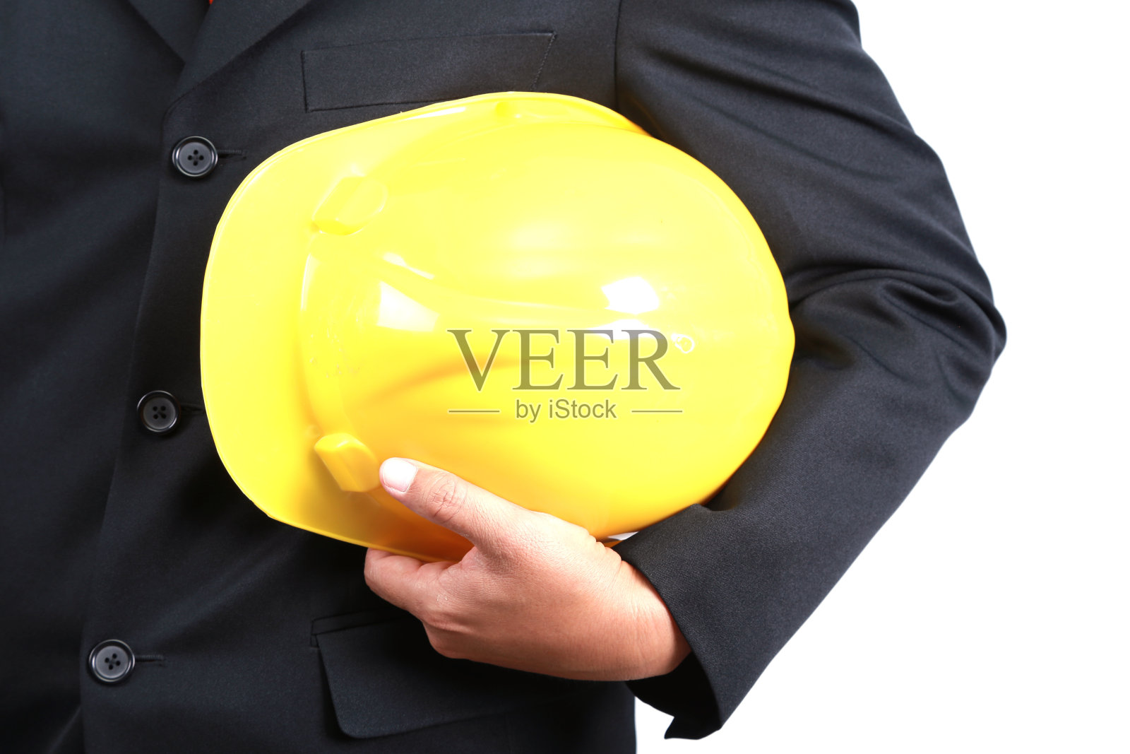 拿着帽子的工程师照片摄影图片