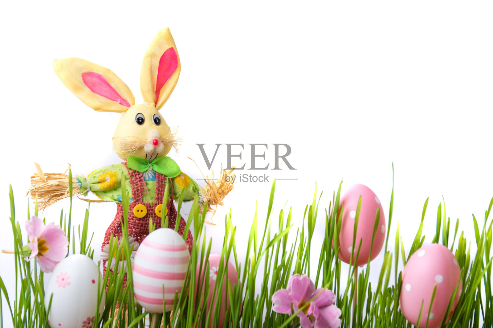 复活节彩蛋和兔子照片摄影图片