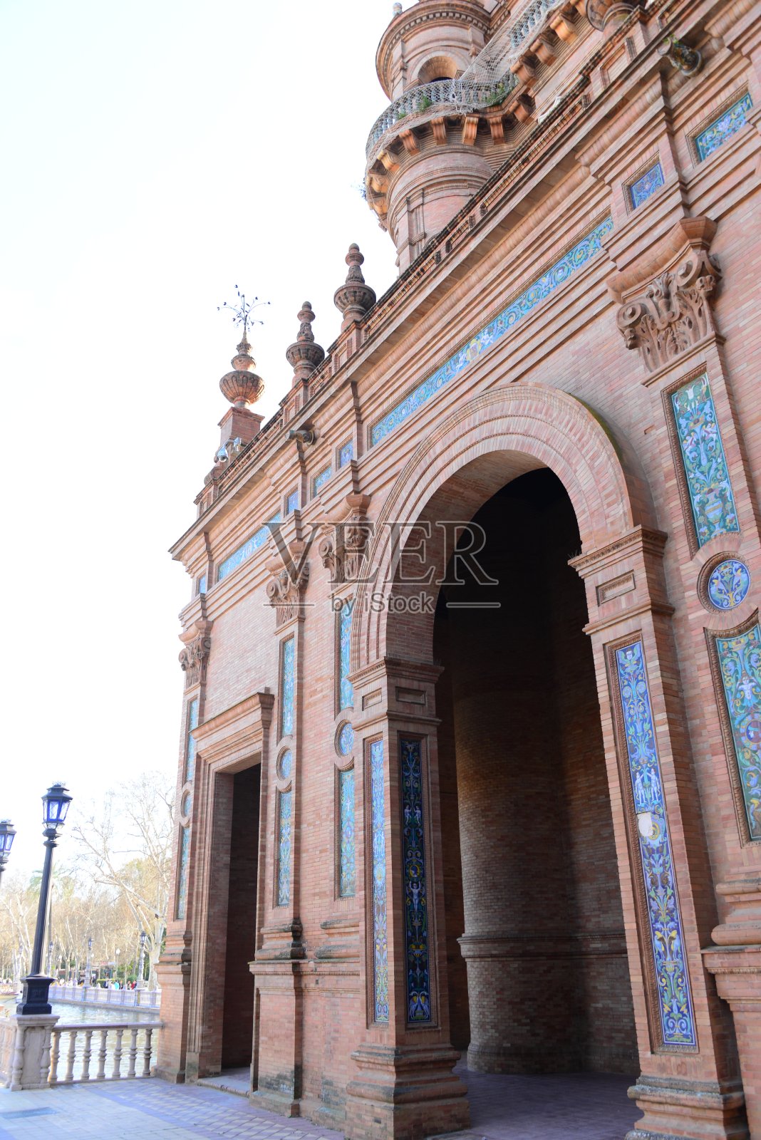 Hausfassden / Stadtansichten在塞维利亚西班牙广场广场/ de España -西班牙照片摄影图片