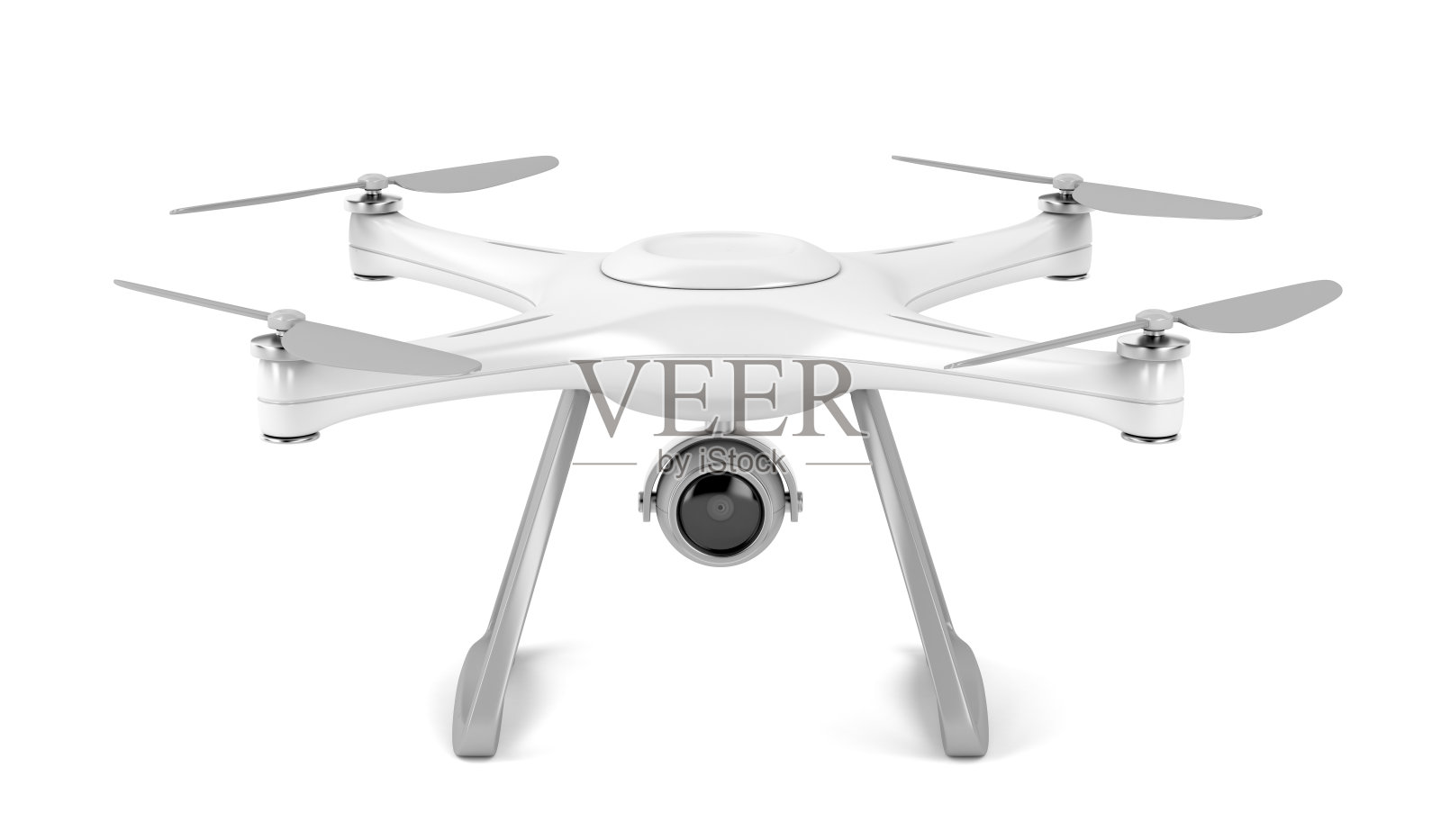 白色背景下的无人机照片摄影图片